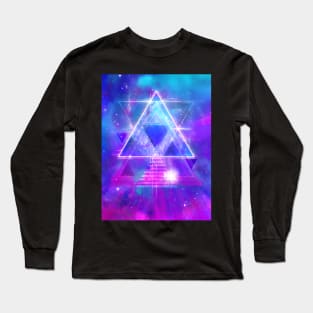 Space Vector 3 - Synth Galactic Vaporwave Long Sleeve T-Shirt